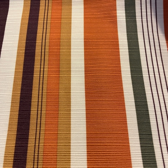 Sonoma Life+Style Fall Autumn Thanksgiving Tablecloth Stripes Orange Brown 80x60 - Picture 2 of 5